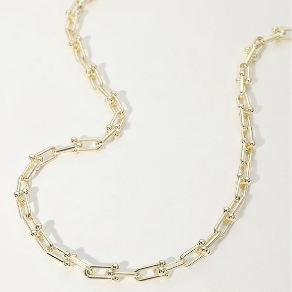 14KGP Hardware Link Chain Necklace - Picture 3 of 3